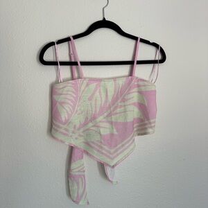 Tropical pint tie back scarf top